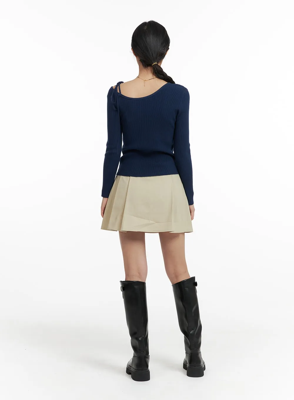 A-Line Pleated Mini Skirt OF422