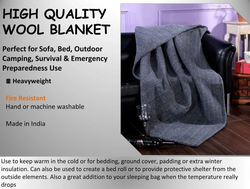 BSB HOME Glacial All Season Woolen Polar Fleece Single Bed Blanket - (60x90 Inches, Charcoal)