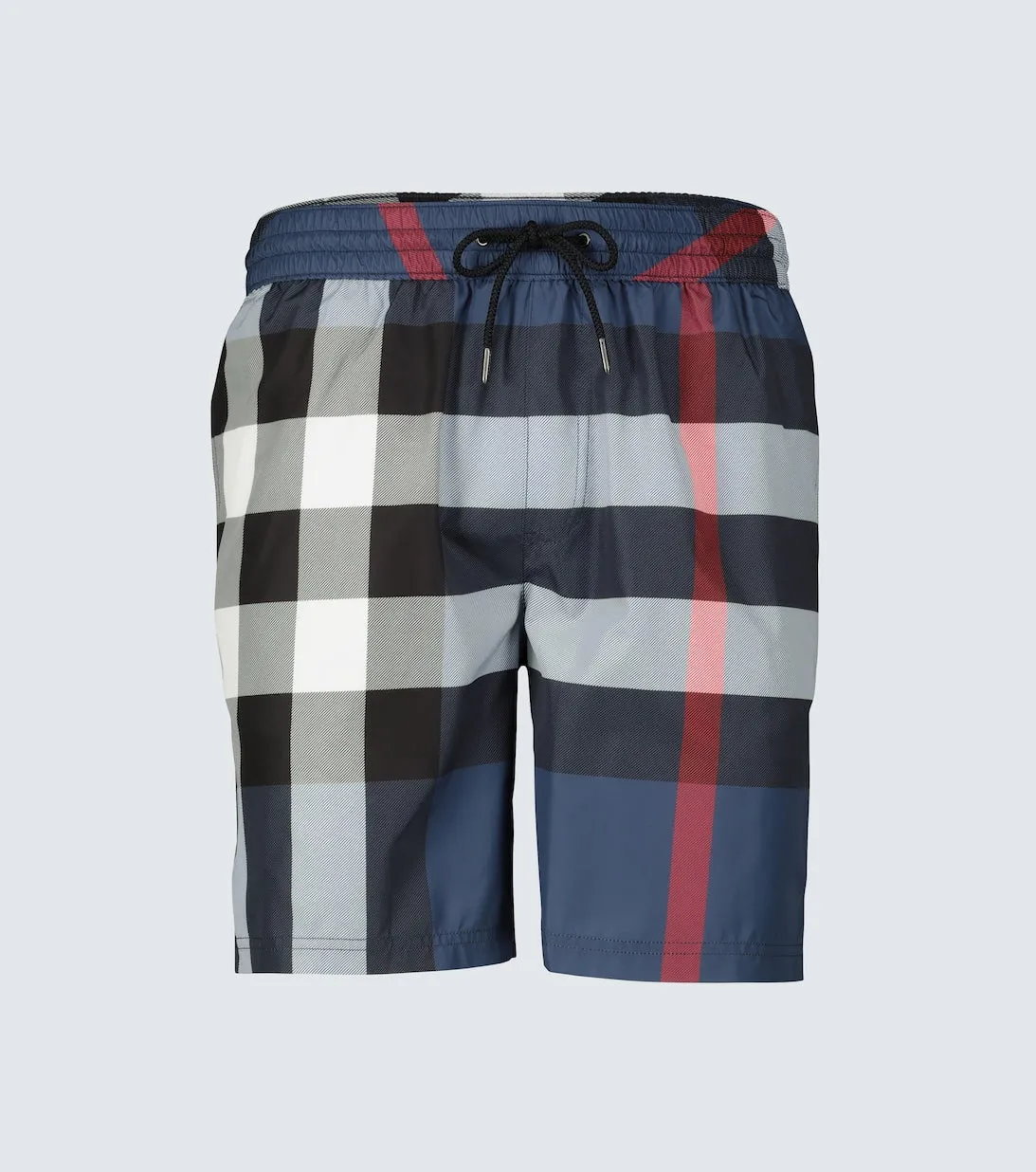 Burberry Print Wide Leg Swim Shorts, Blue