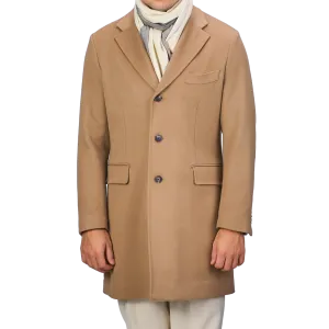 Camel Beige Loro Piana Wool Tailored Coat