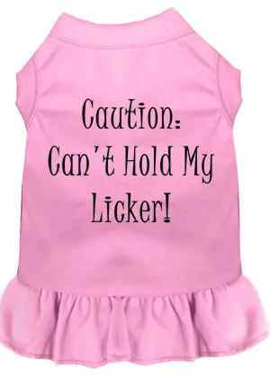 Can't Hold My Licker Screen Print Dress Light Pink Xxxl (20)