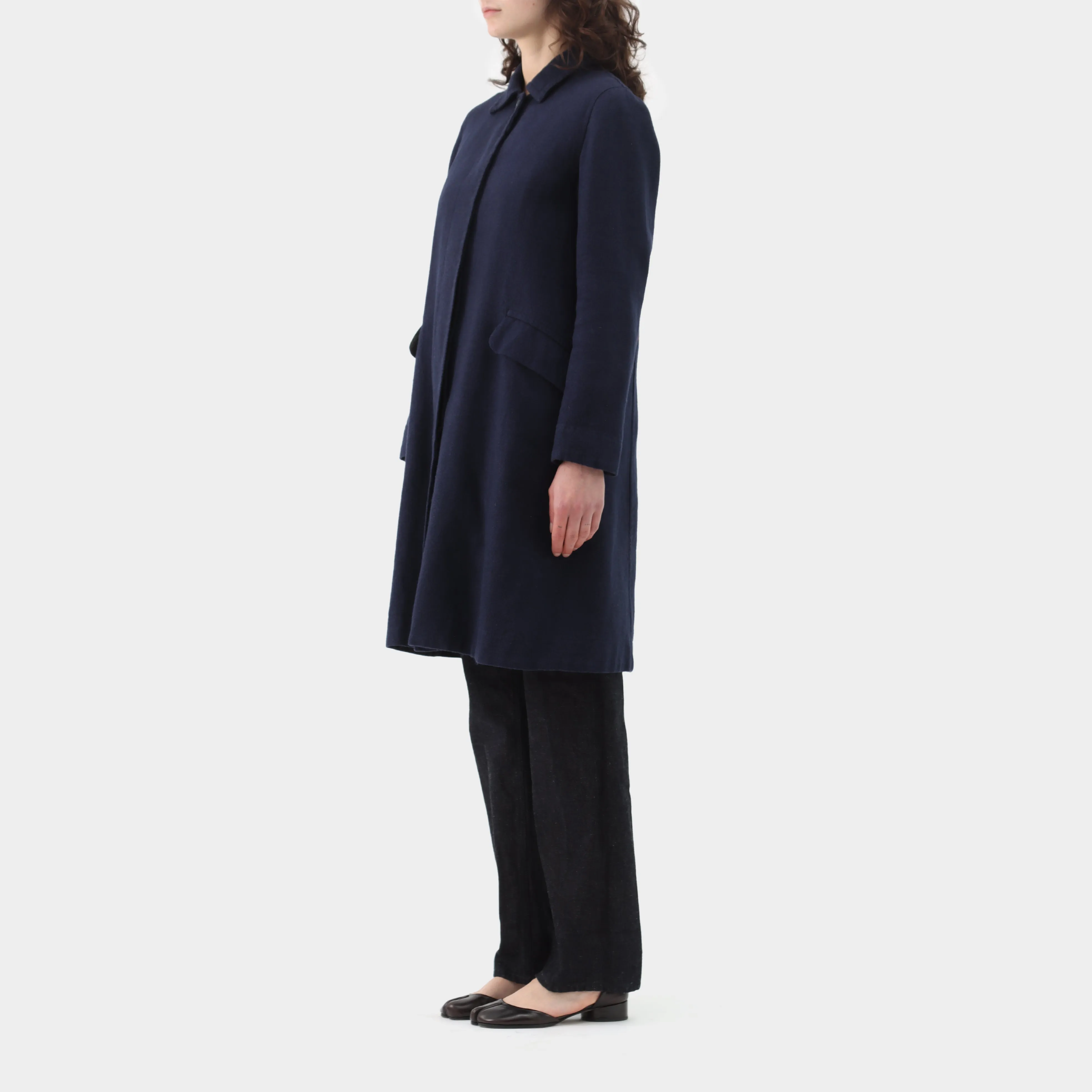 Casey Casey Linen Wool Herringbone Coat