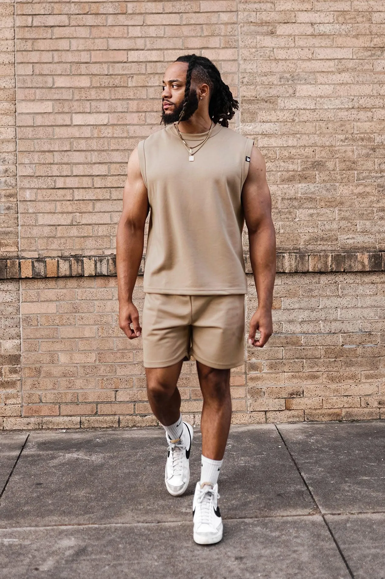 Casual Muscle Vest - Khaki