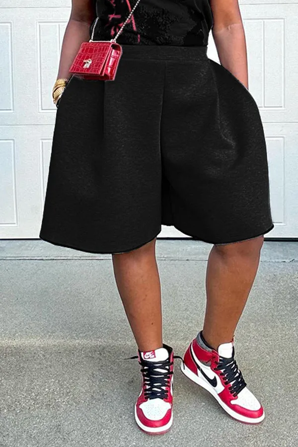 Casual Oversize Wide-leg Shorts