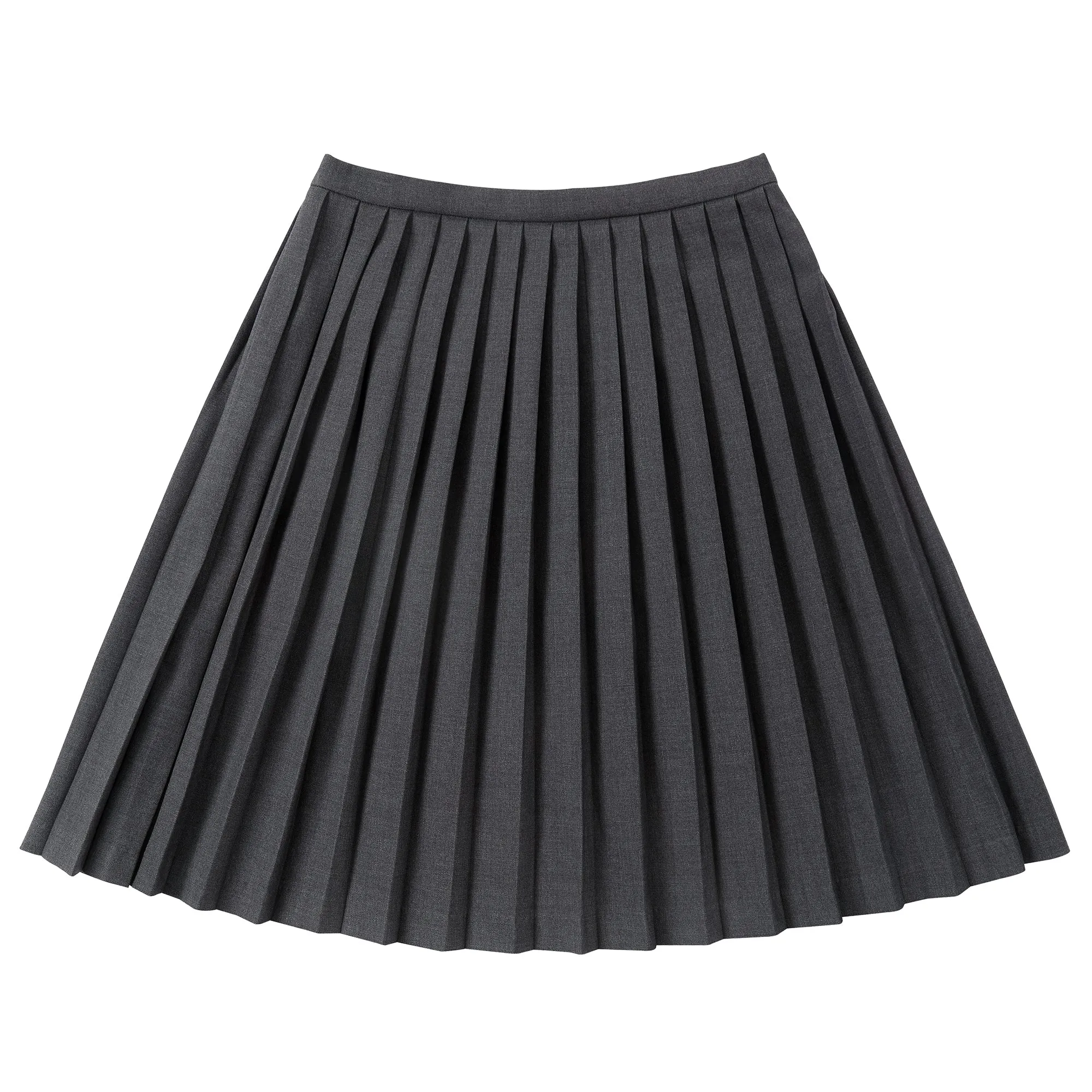 Charcoal Pleated Skirt