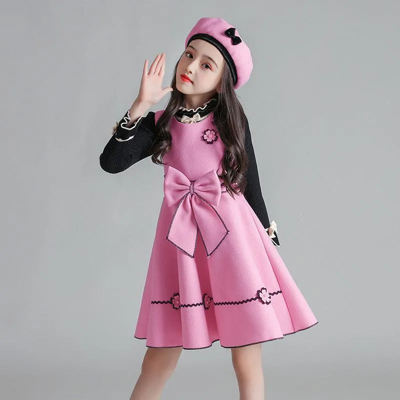 Children's vest and woolen skirt