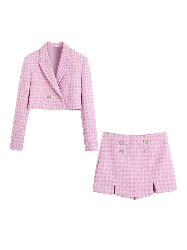 Chloey Luxe Tweed 2 Pc Set - Set of Jacket and Skirt