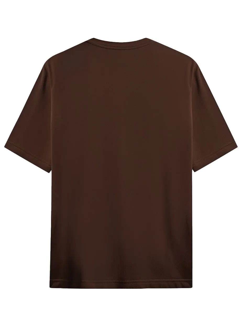 Chocolate Brown | Solid Crew Neck Men's T-Shirt