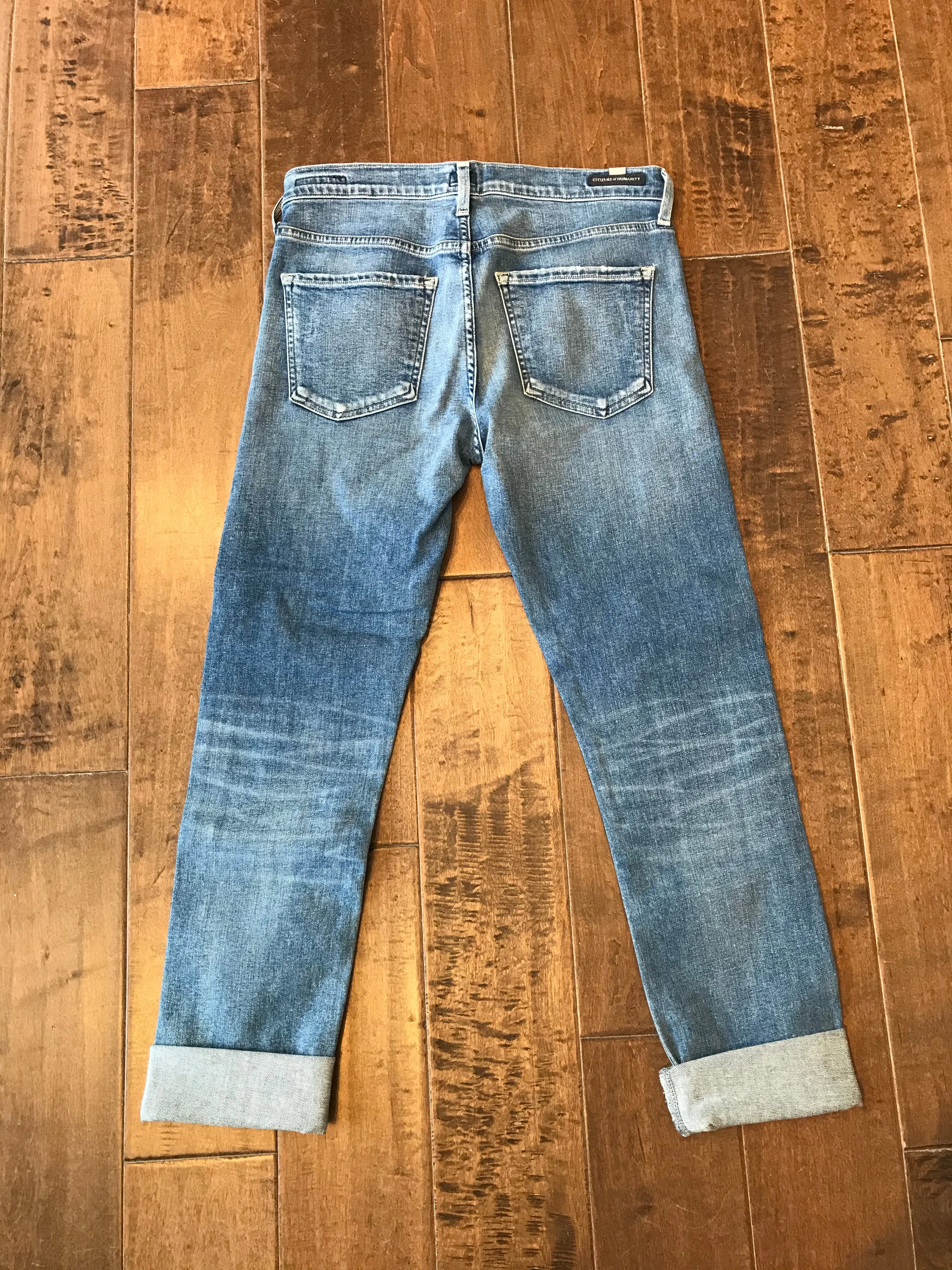 CITIZEN OF HUMANITY Cuffed Slim Straight Leg Jeans