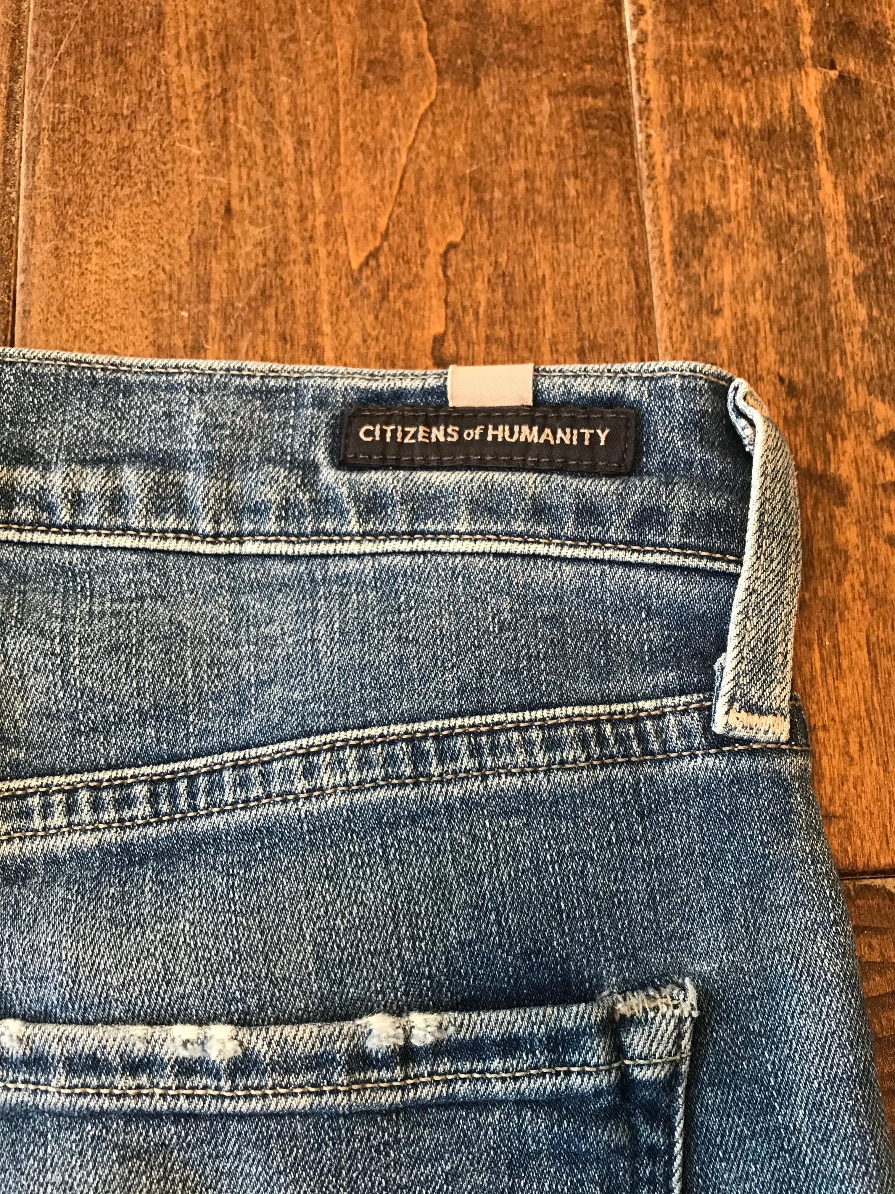 CITIZEN OF HUMANITY Cuffed Slim Straight Leg Jeans