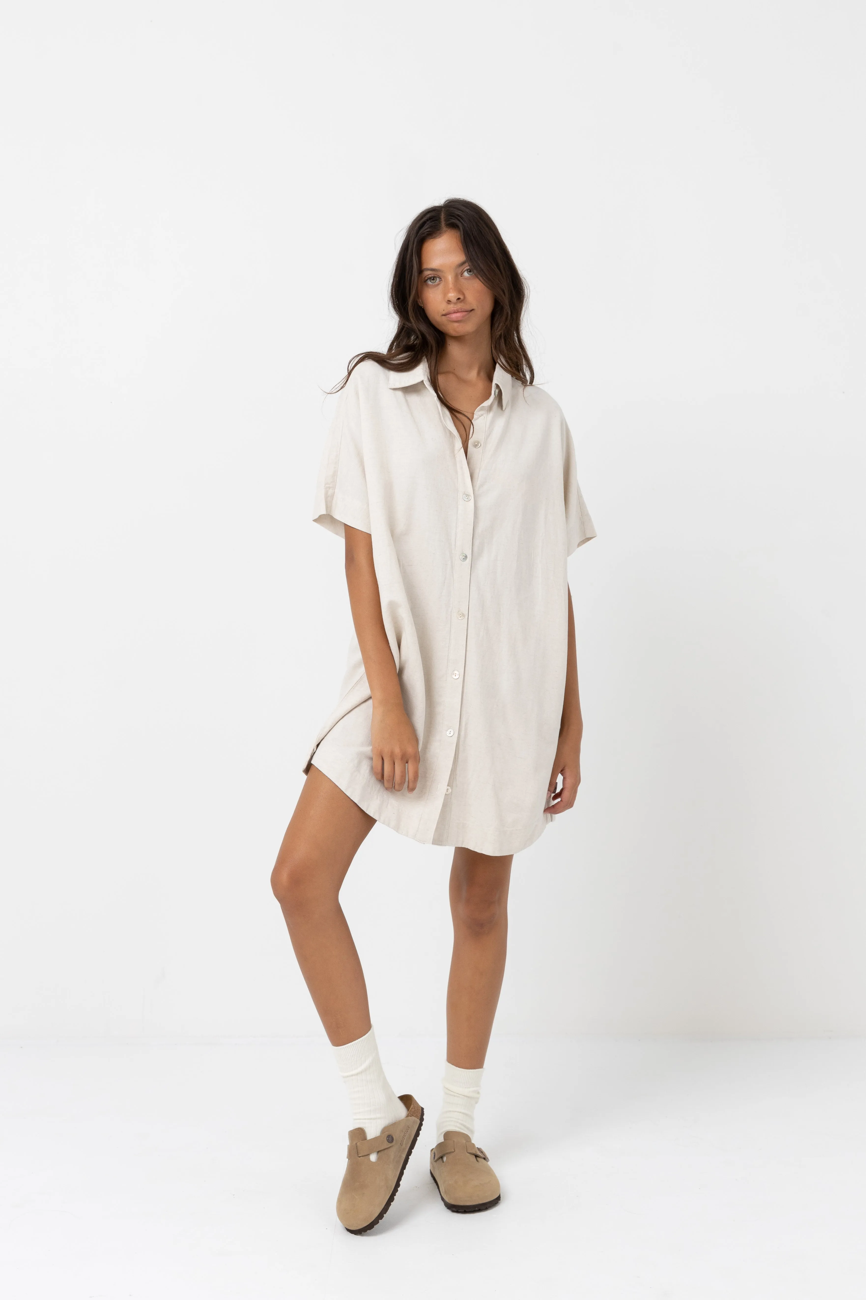 Classic Shirt Dress Oat