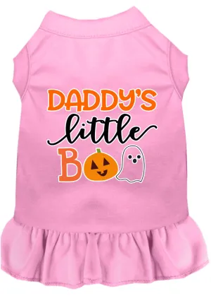 Daddy's Little Boo Screen Print Dog Dress Light Pink Xxl