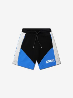 Diesel Boys Tricolour Jogger Shorts in Blue