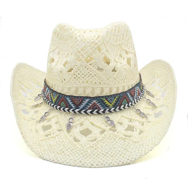 Effortlessly Chic Straw Cowboy Hat