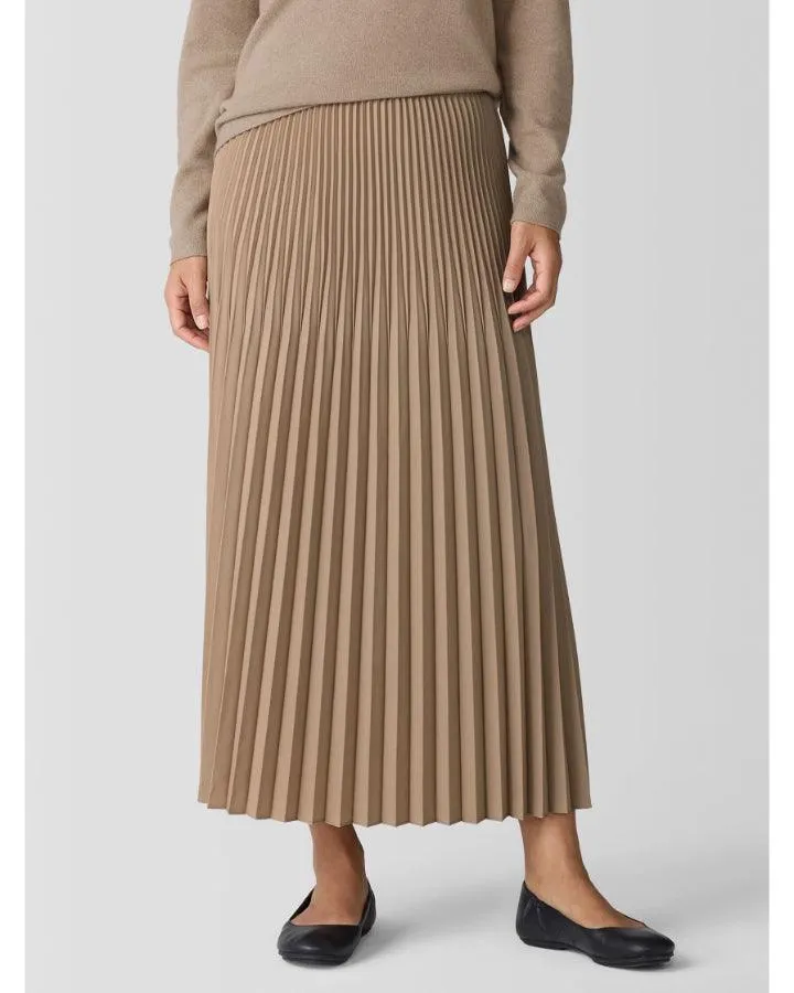 Eileen Fisher Woven Wool Silk A-Line Skirt