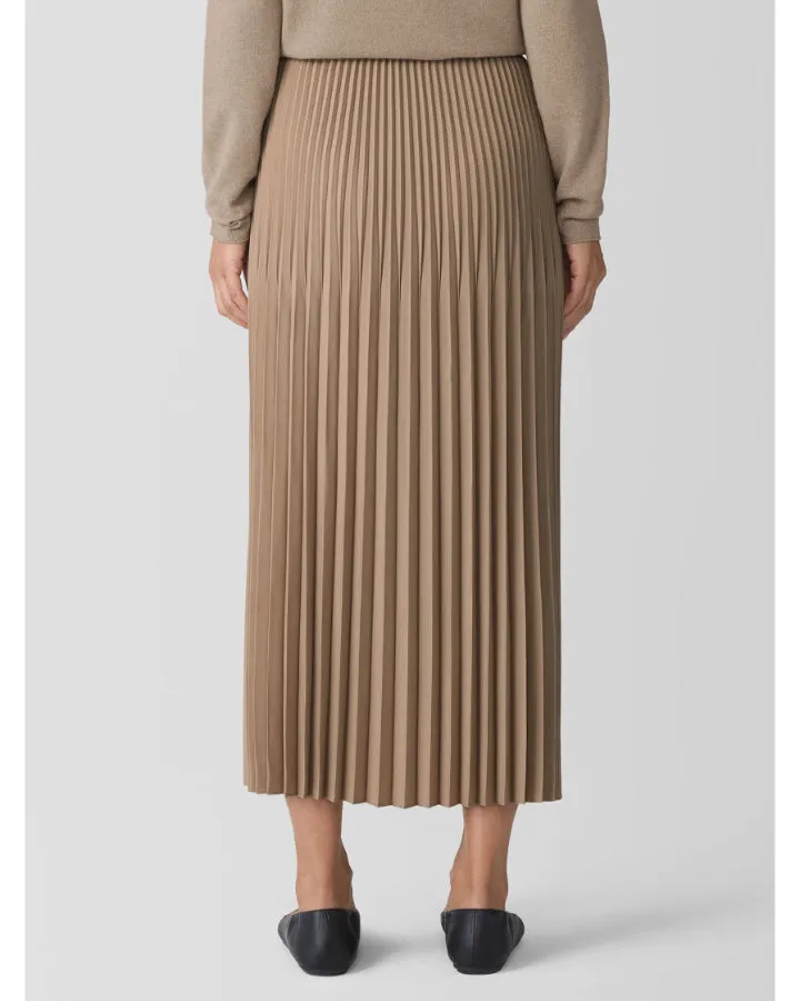 Eileen Fisher Woven Wool Silk A-Line Skirt