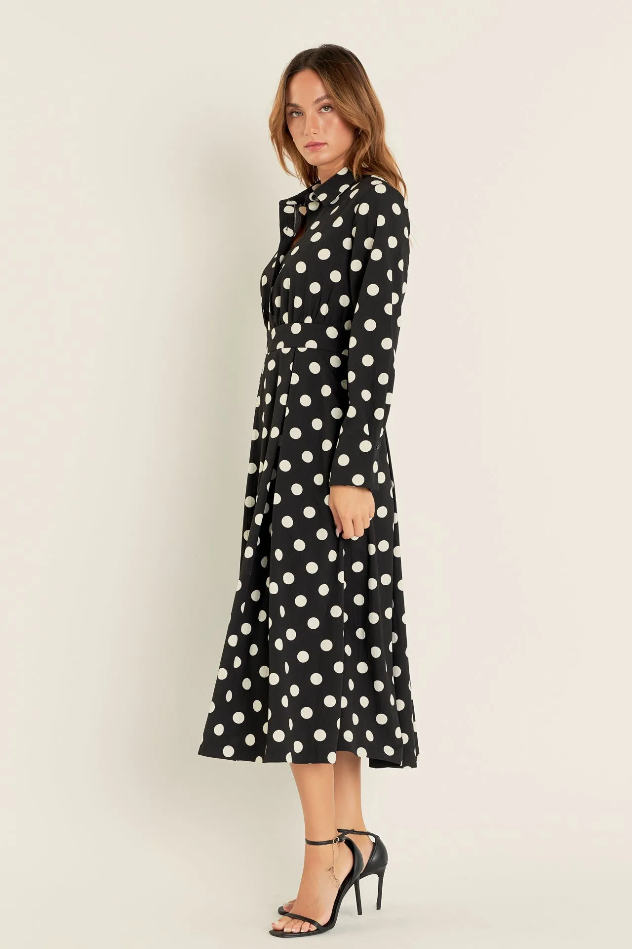 English Factory - Polka Dot Shirt Dress