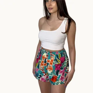 Floral Print Wide Leg Shorts