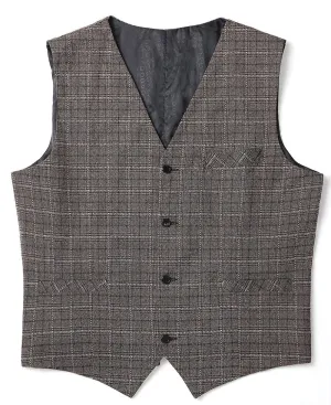 Formal Waistcoat Plaid V Neck Suit Vest