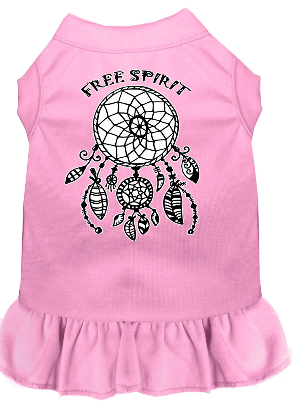 Free Spirit Screen Print Dog Dress Light Pink Xxxl (20)