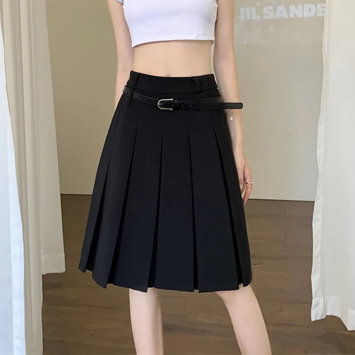 Good Manners Midi Pleated Skirt