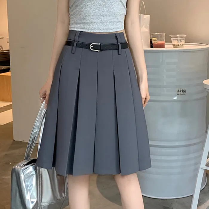 Good Manners Midi Pleated Skirt