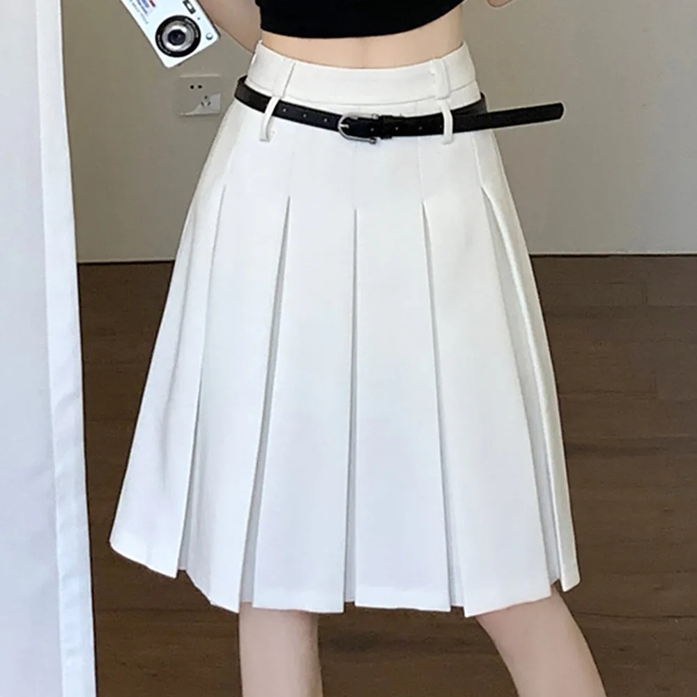 Good Manners Midi Pleated Skirt