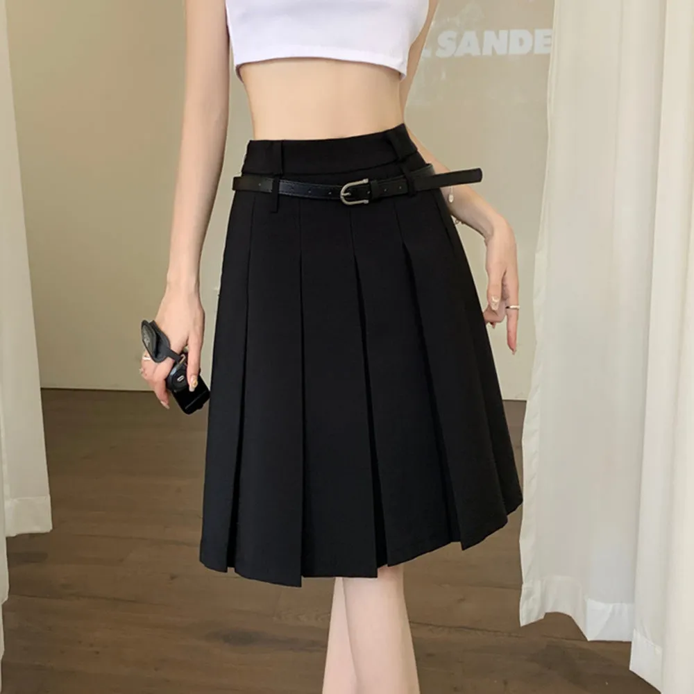 Good Manners Midi Pleated Skirt