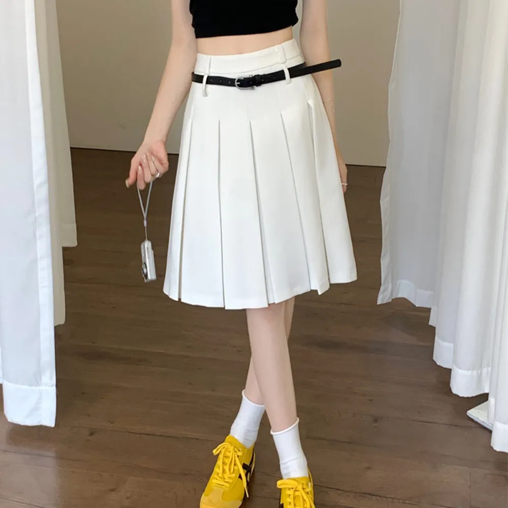 Good Manners Midi Pleated Skirt