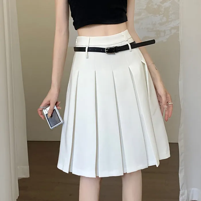 Good Manners Midi Pleated Skirt