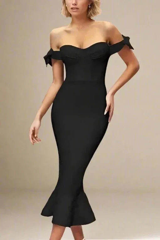 Hunter Bandage Midi Dress - Classic Black