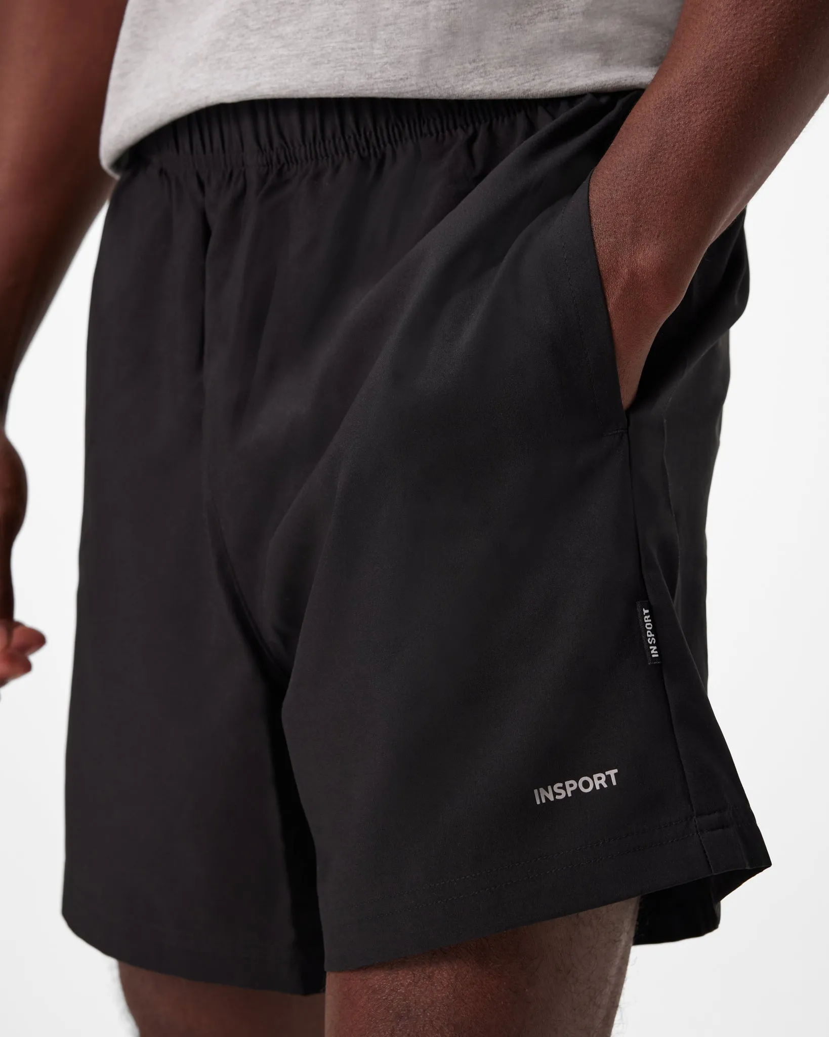 INSPORT MEN'S ACTIVE BLACK SHORTS