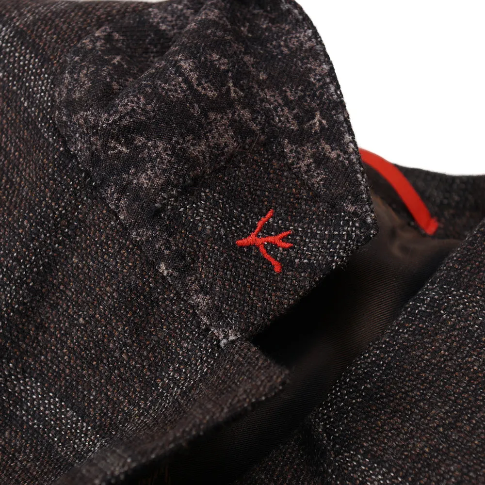 Isaia Windowpane Check Wool-Silk Sport Coat