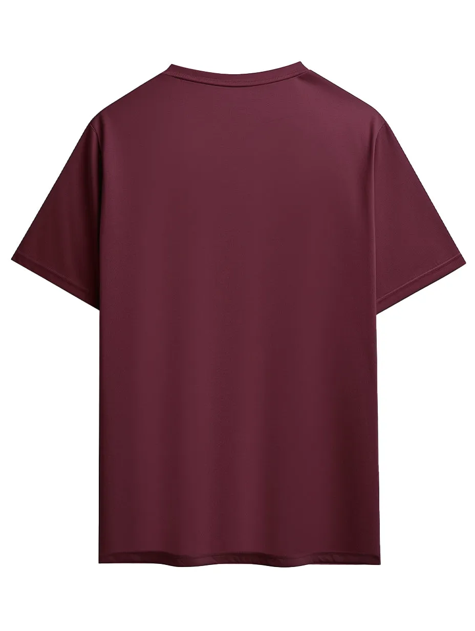 Maroon Solid Men's T-Shirt