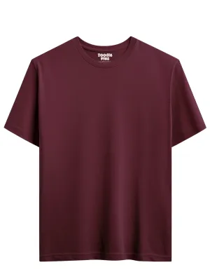 Maroon Solid Men's T-Shirt