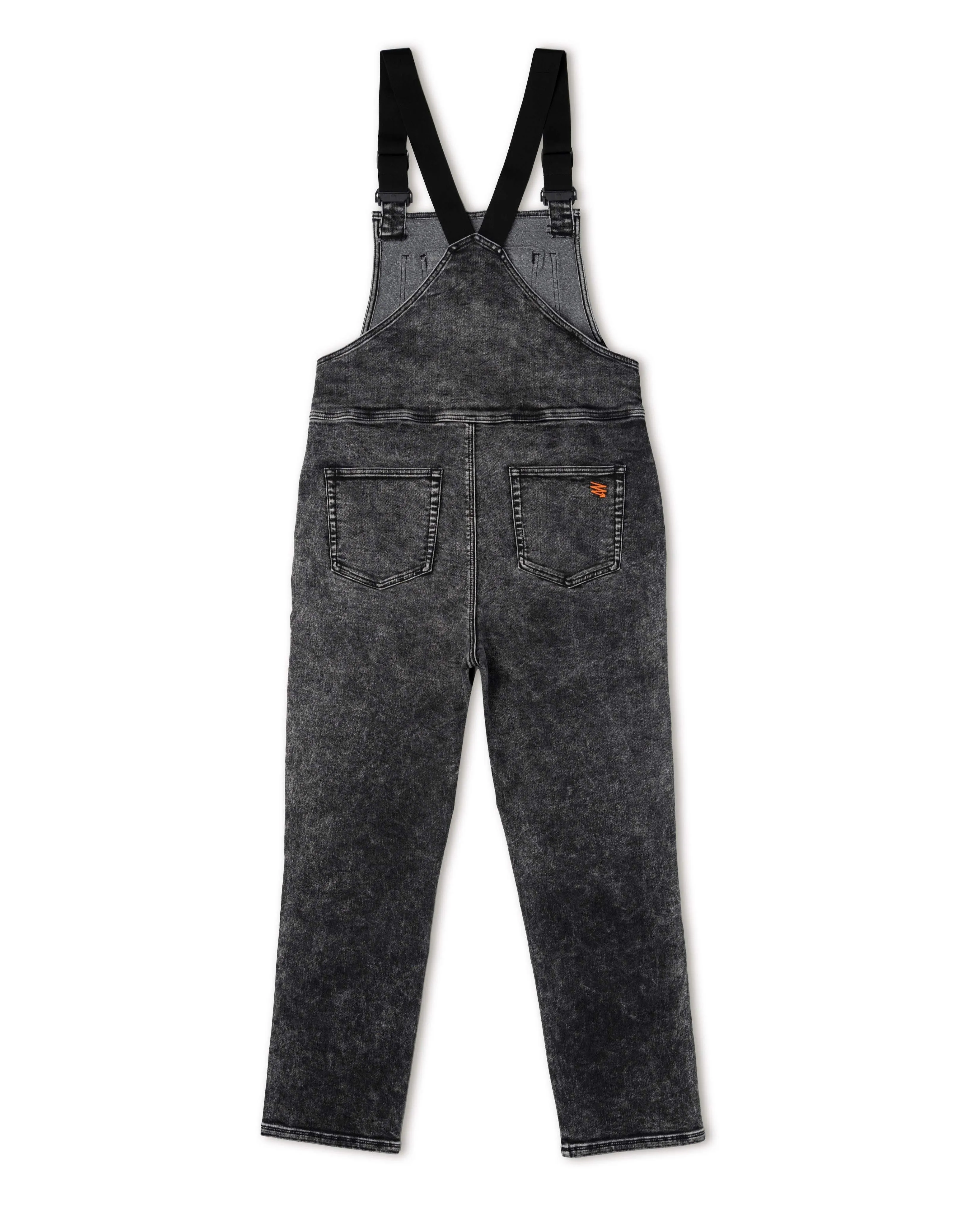 Men's Black Marble Overalls