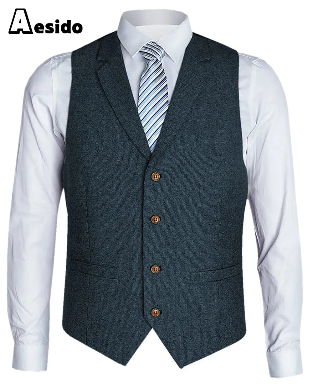 Men‘s Single Breasted Notch Lapel Waistcoat