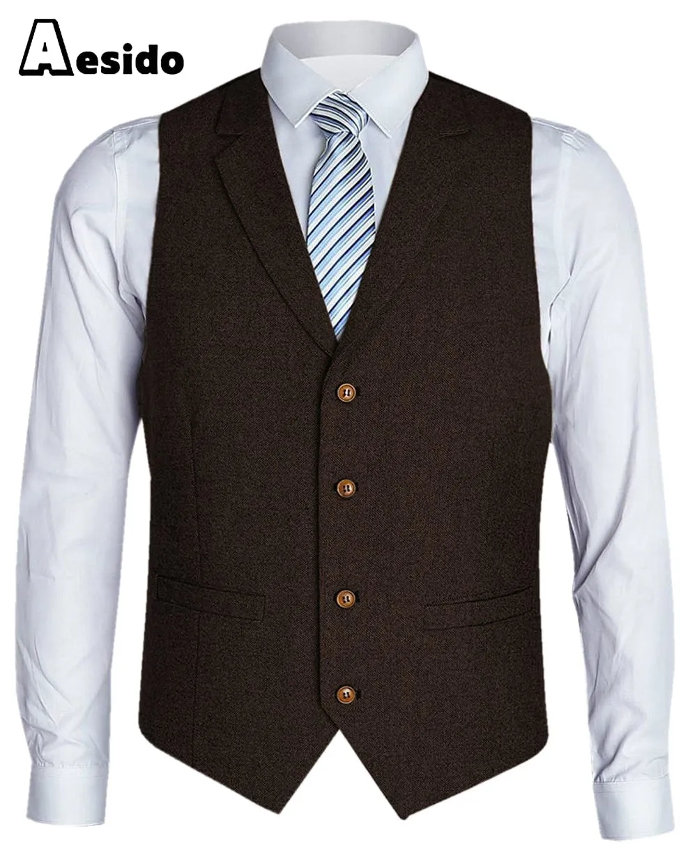 Men‘s Single Breasted Notch Lapel Waistcoat