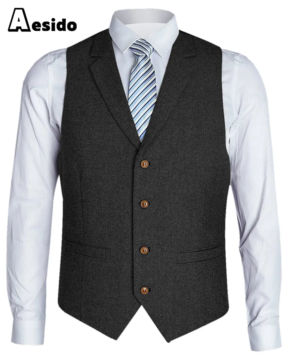 Men‘s Single Breasted Notch Lapel Waistcoat