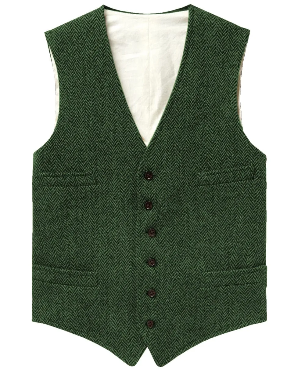 Men's Single Breasted V Neck Waistcoat