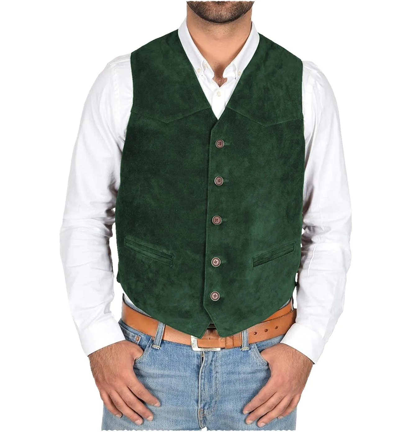 Men's Vest Business Casual V Lapel Waistcoat