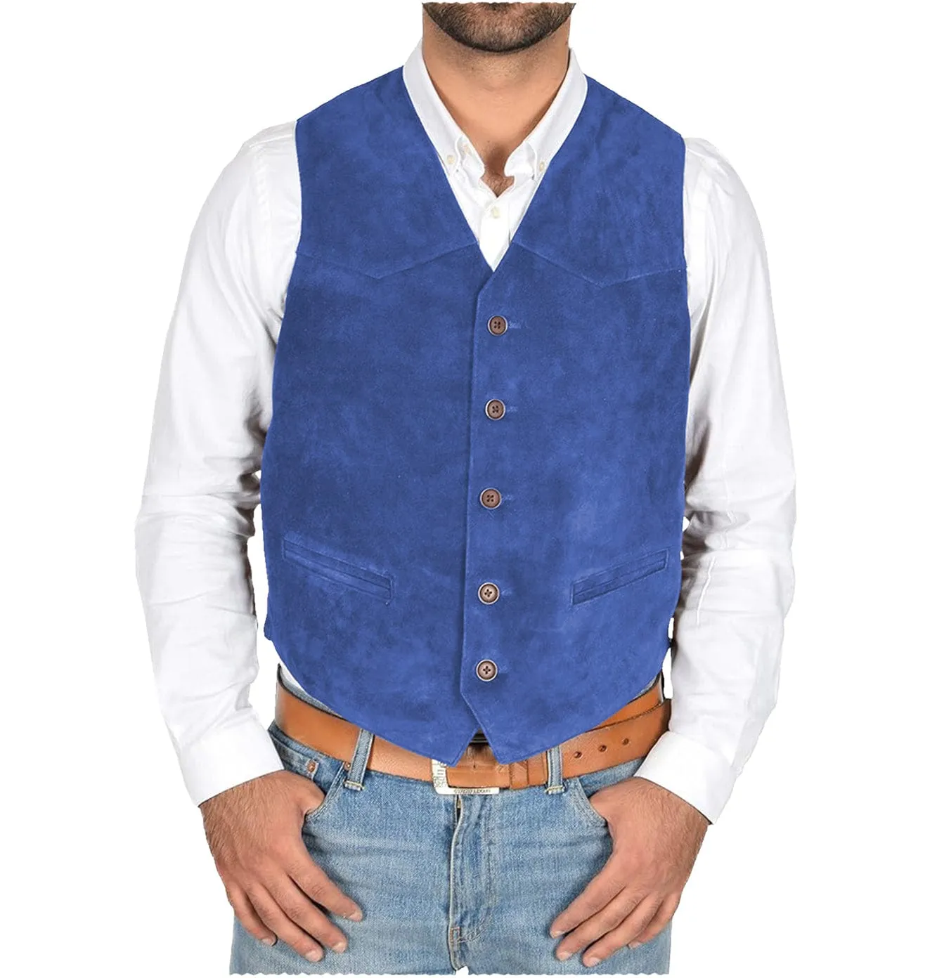 Men's Vest Business Casual V Lapel Waistcoat