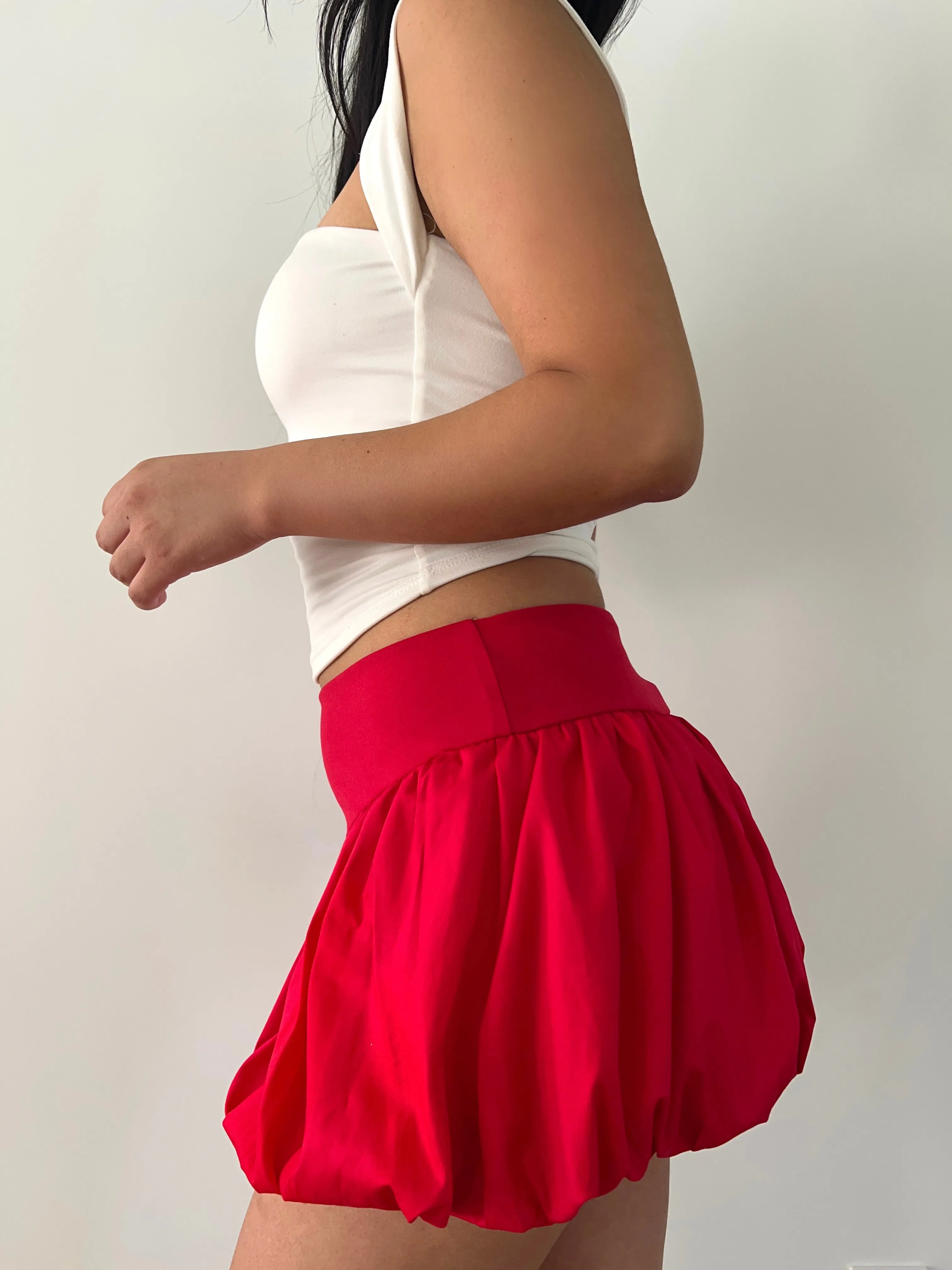 Nadia Bubble Skirt (Red)