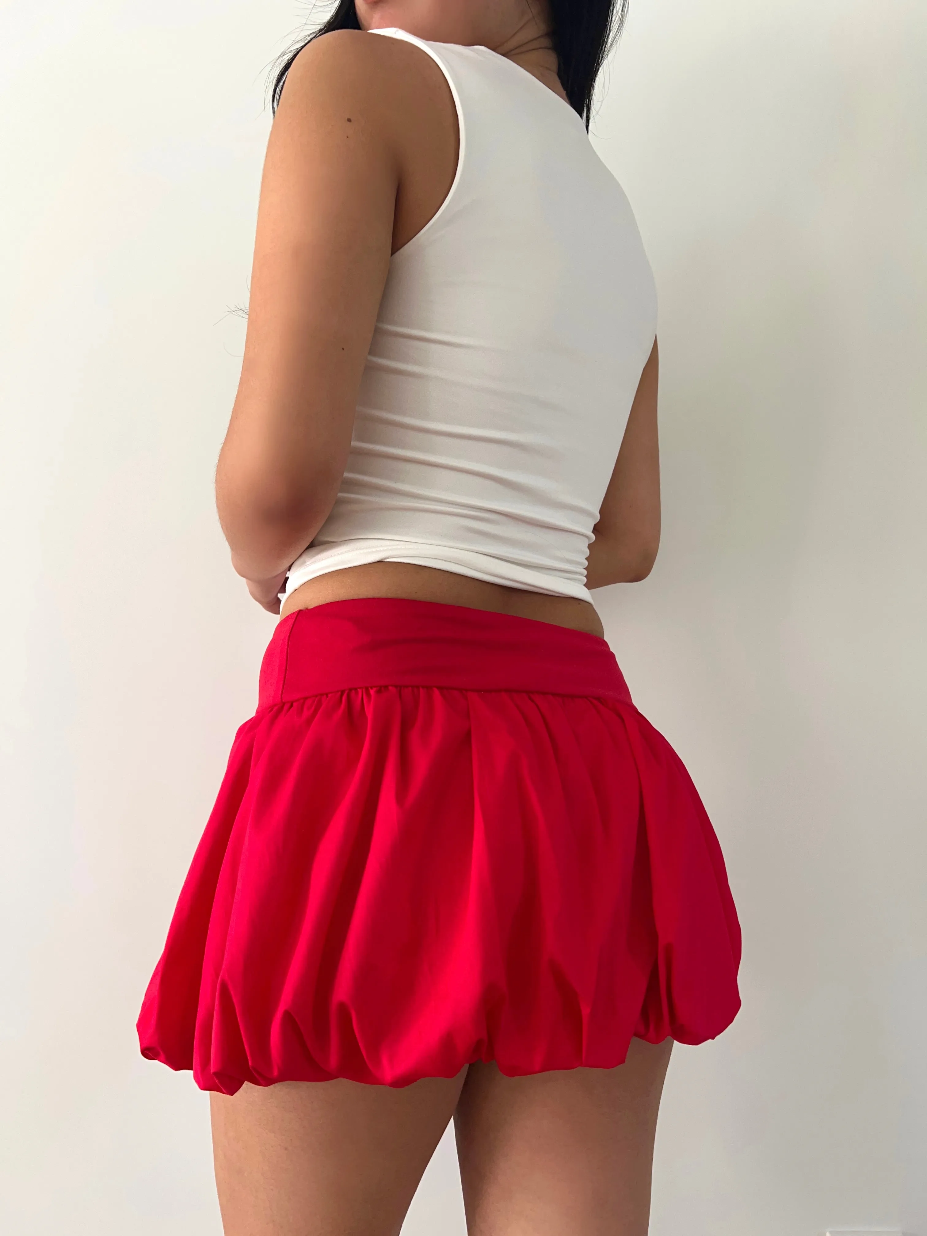 Nadia Bubble Skirt (Red)