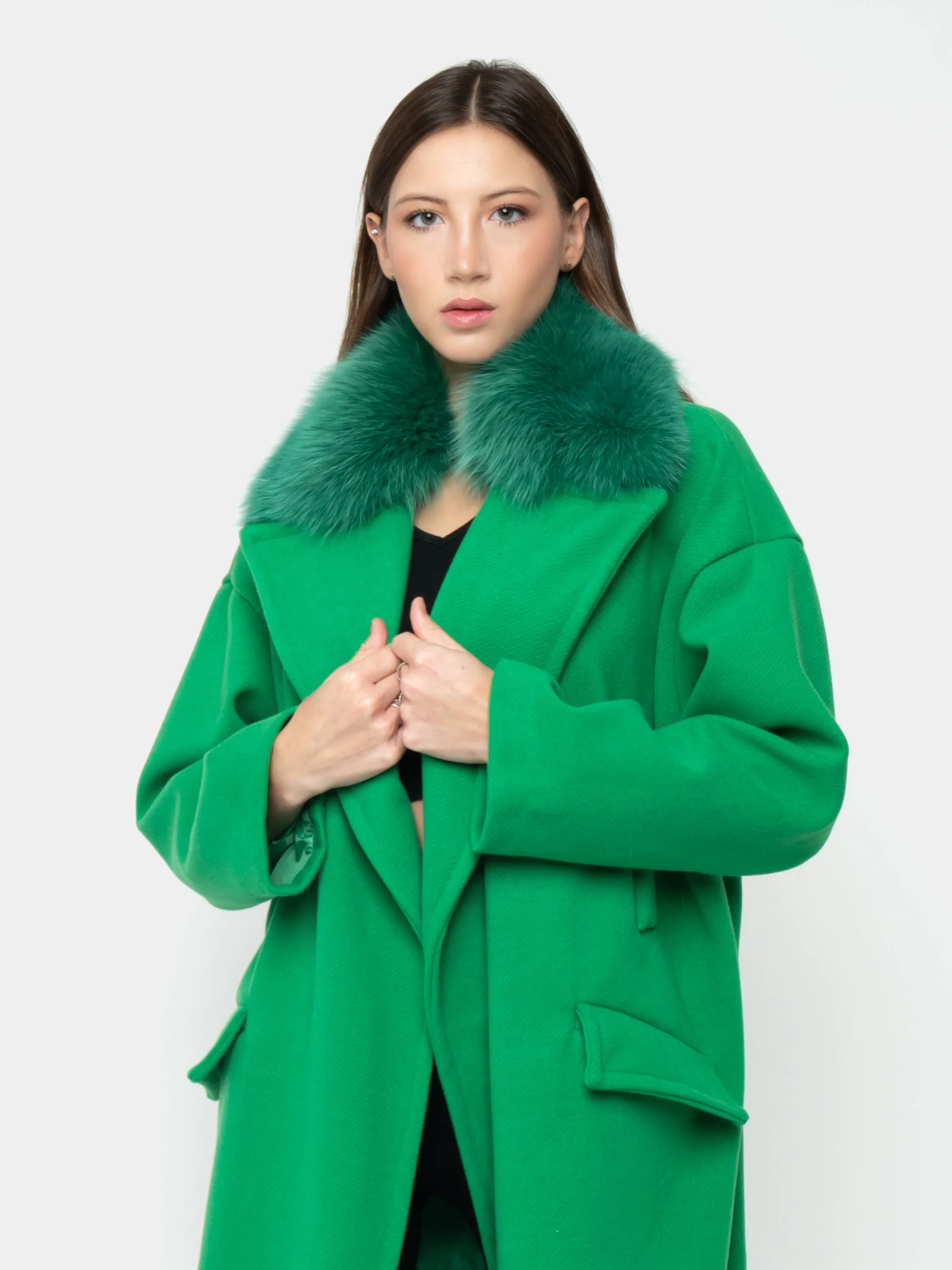 NEWYORK - green fox collar