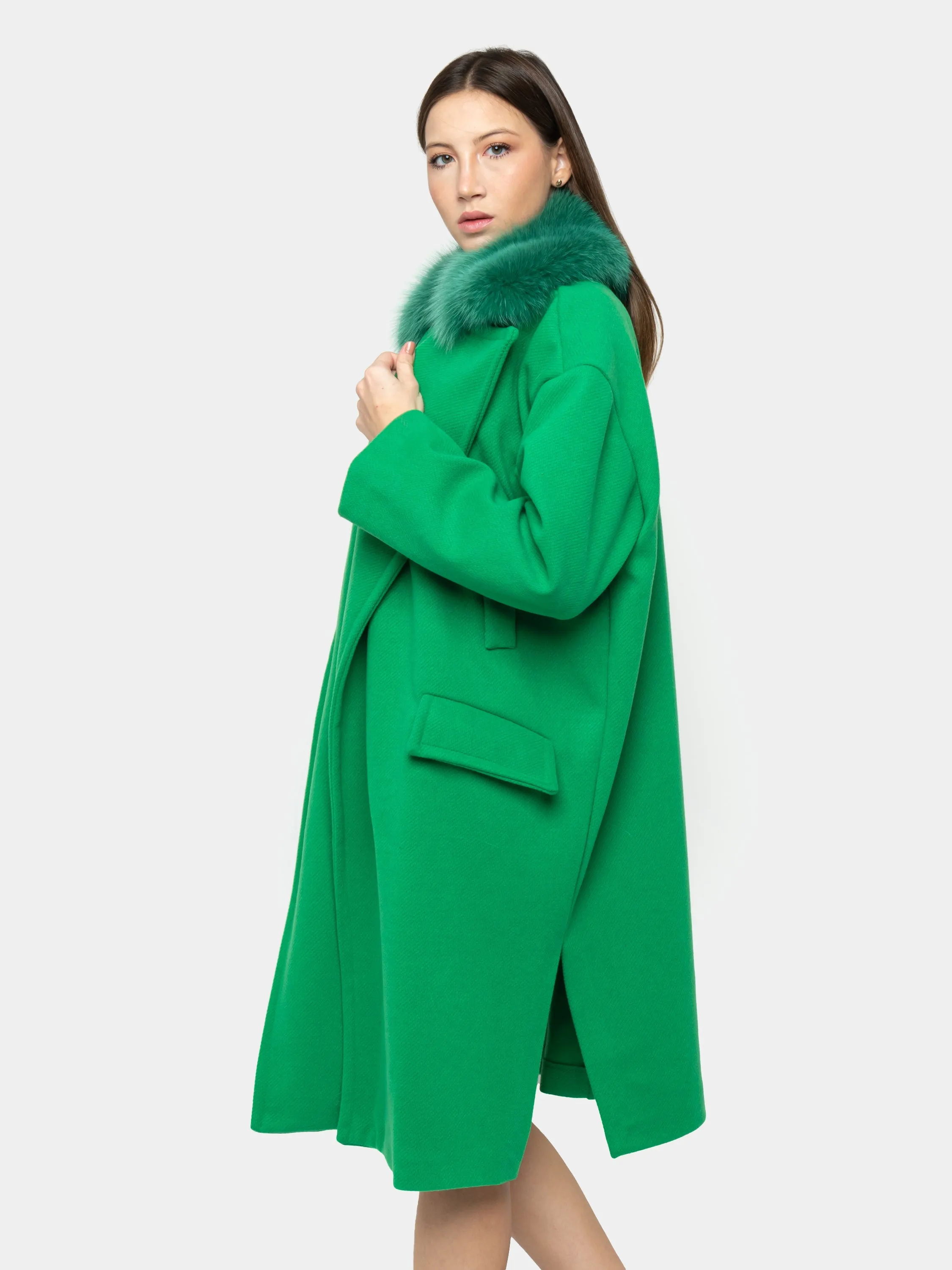 NEWYORK - green fox collar