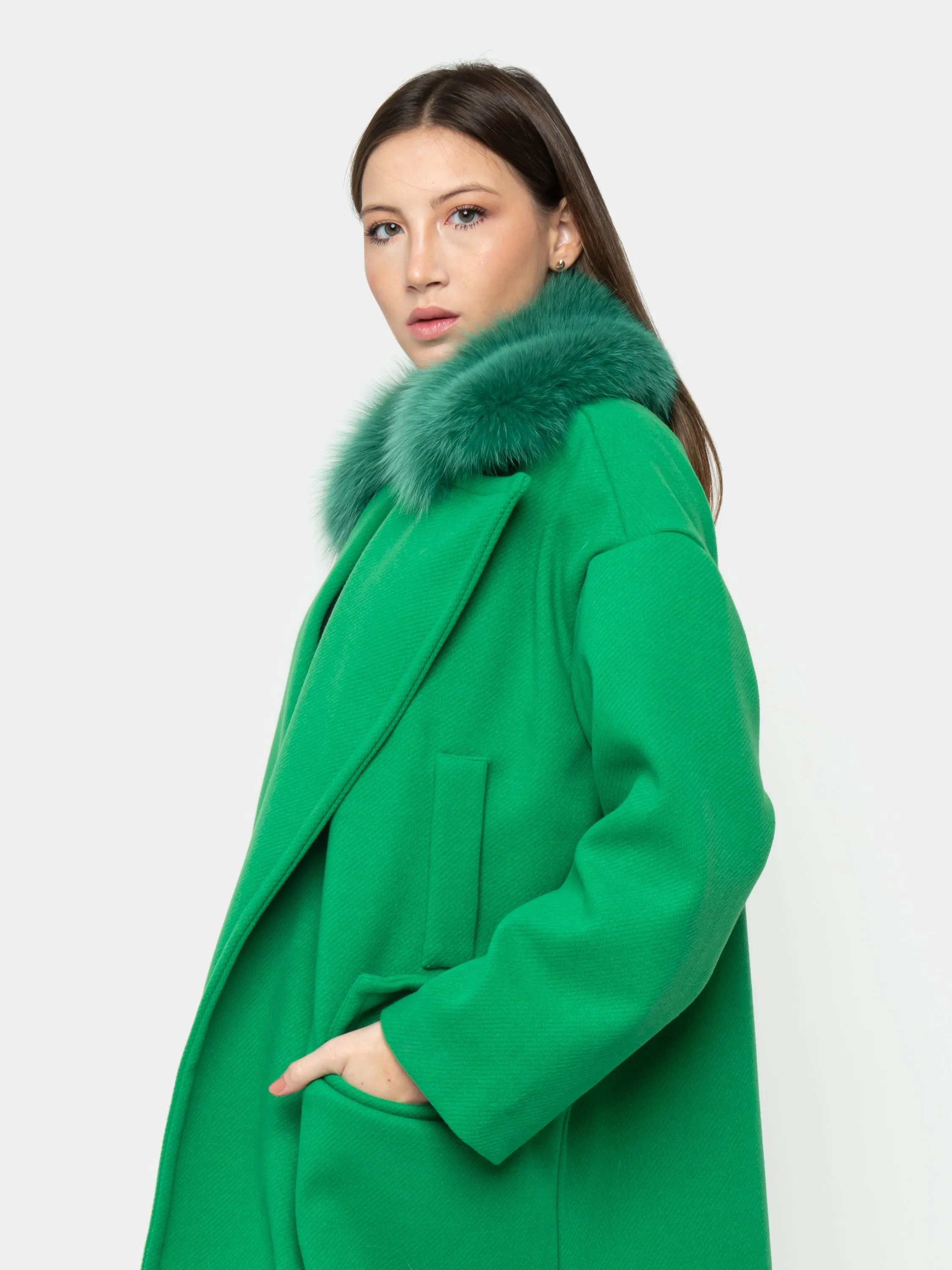 NEWYORK - green fox collar