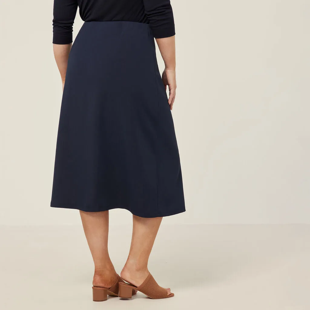 NNT Uniforms Crepe Stretch Midi Length A-line Skirt (CAT2RV)