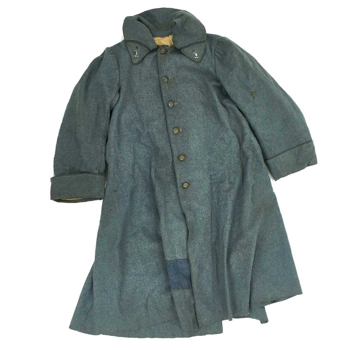 Original French WW1 1915 Dated 1st Artillery Regiment Horizon Blue Overcoat