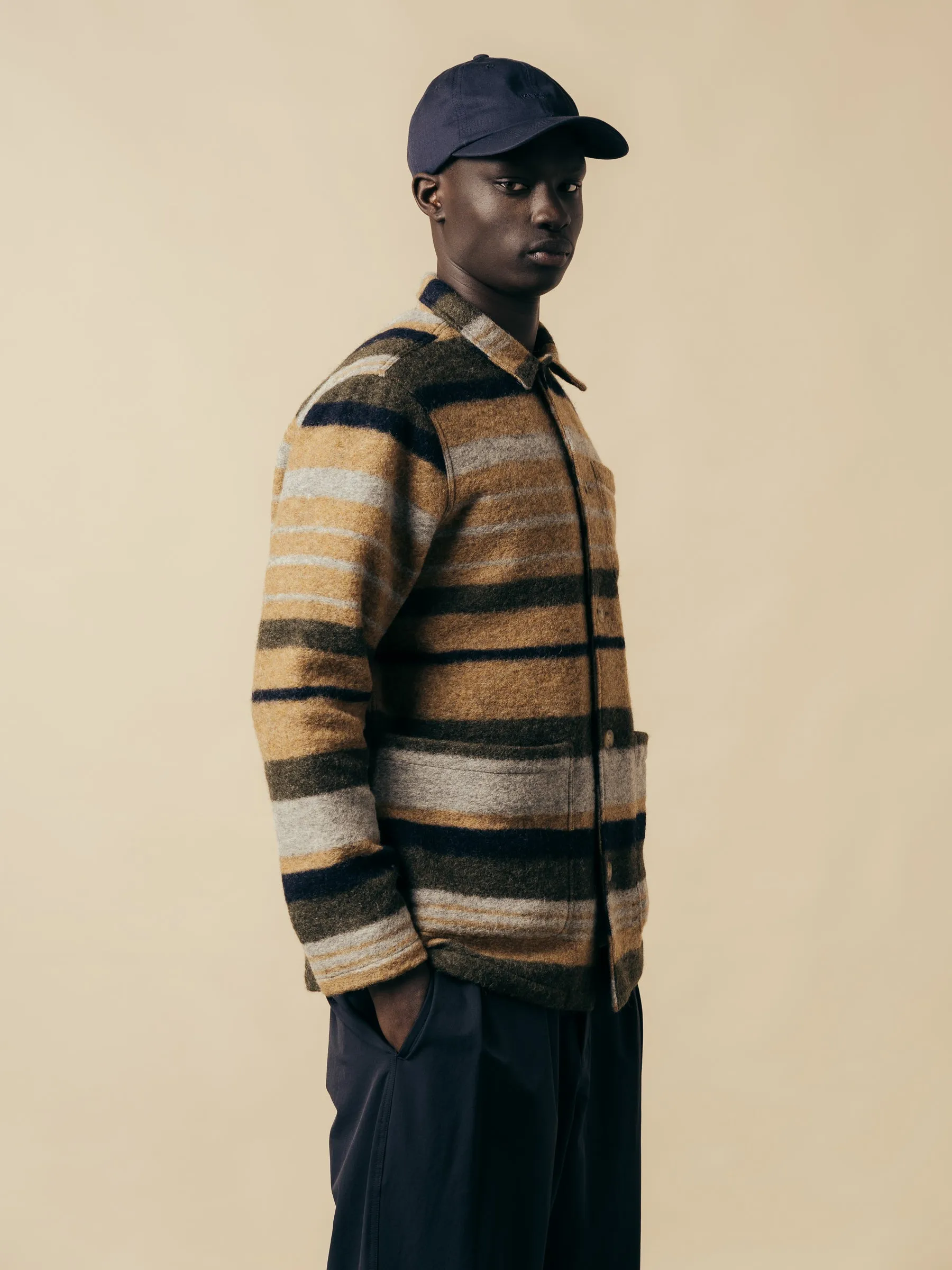 Ormiston Jacket In Stripe Wool Blend